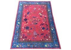 Antique Chinese Art Deco Carpet 3.02m X 2.16m
