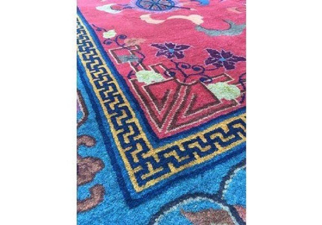 Antique Chinese Art Deco Carpet 3.02m X 2.16m For Sale 4