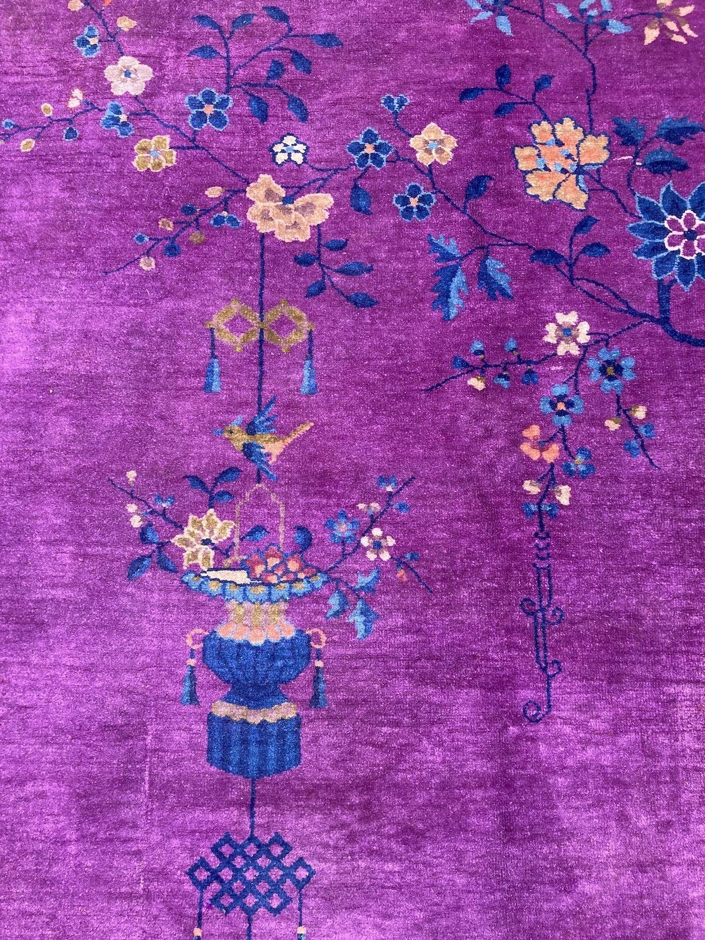 Antique Chinese Art Deco Carpet 5