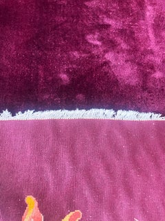 Antique Chinese Art Deco Carpet 7'10" × 9'10"
