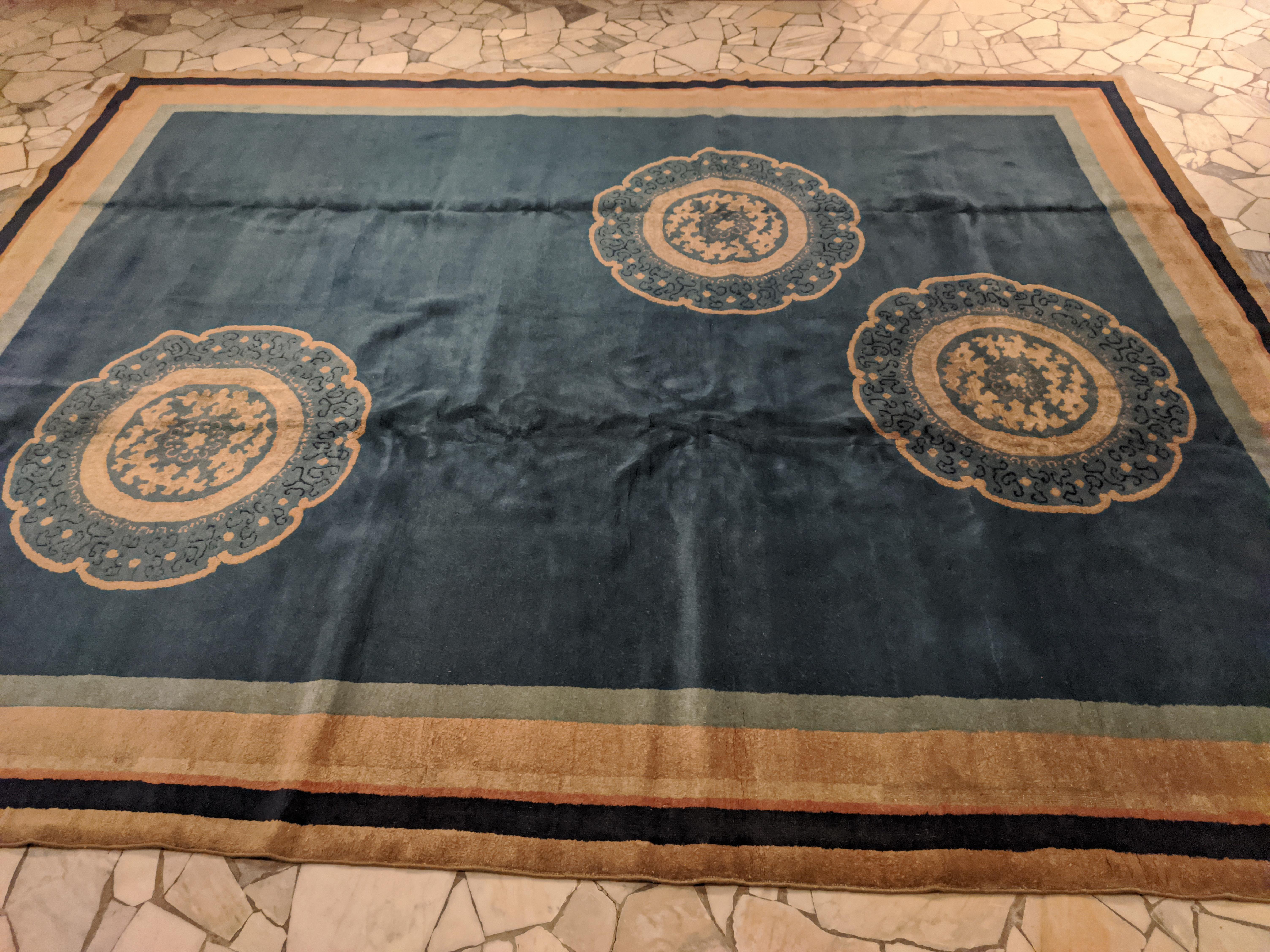 Tapis Art Déco chinois ancien en vente 8