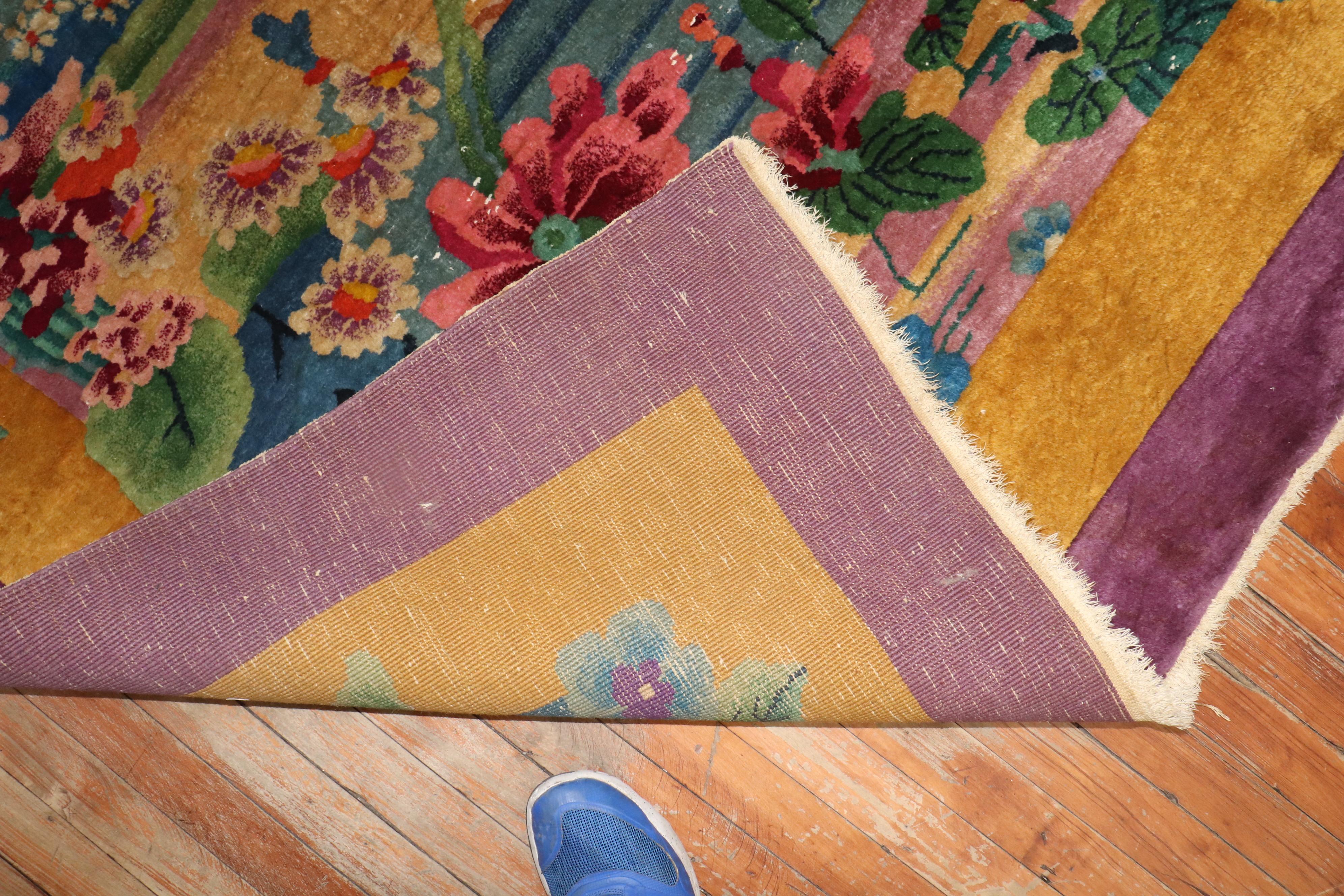 Antiker chinesischer Art-Déco-Teppich im Angebot 1