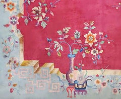 Antique Chinese Art Deco Oriental Rug, in Room Size, W Art Deco Motifs