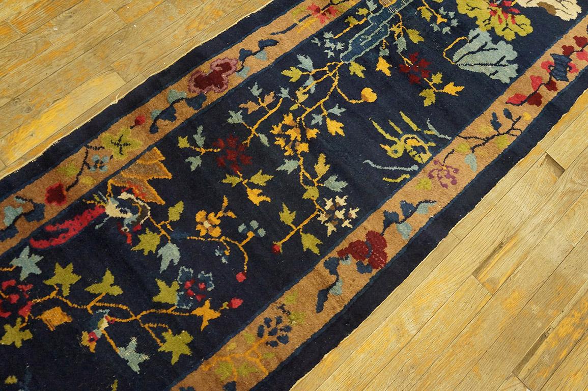 Hand-Knotted 1920s Pair of Chinese Art  Deco Runner Carpets  (2'1'' x 11' 8'' - 64 x 355 ) For Sale
