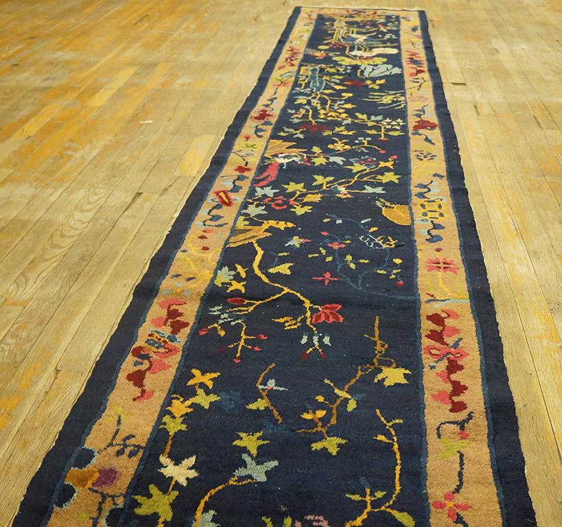 Wool 1920s Pair of Chinese Art  Deco Runner Carpets  (2'1'' x 11' 8'' - 64 x 355 ) For Sale