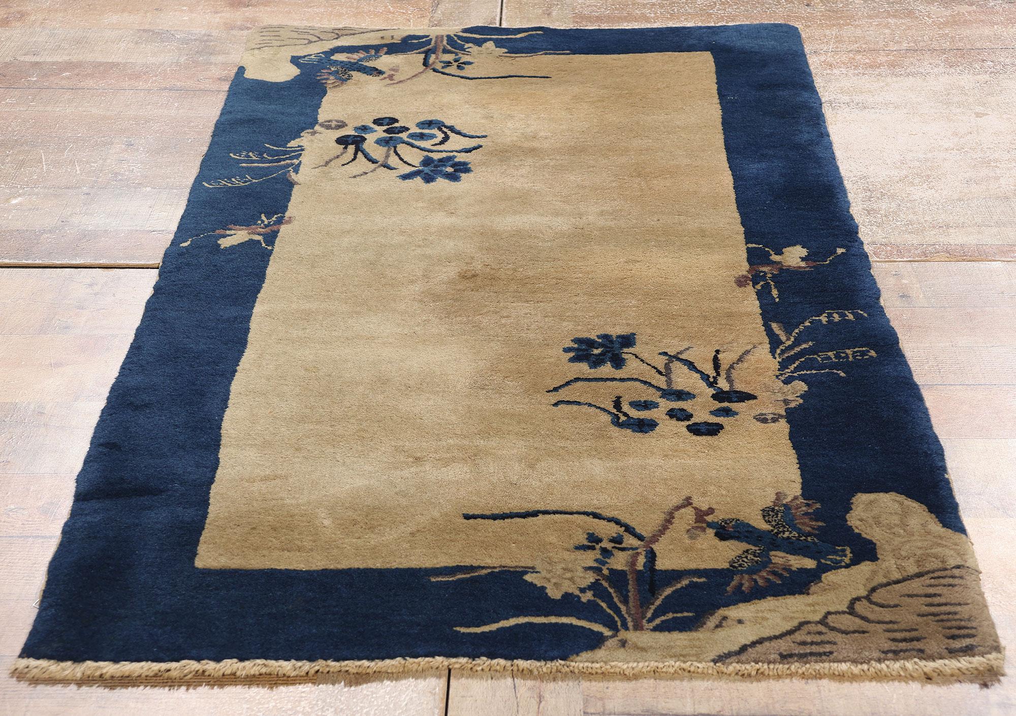 Tapis Art déco chinois ancien, 02'07 x 04'10 en vente 1