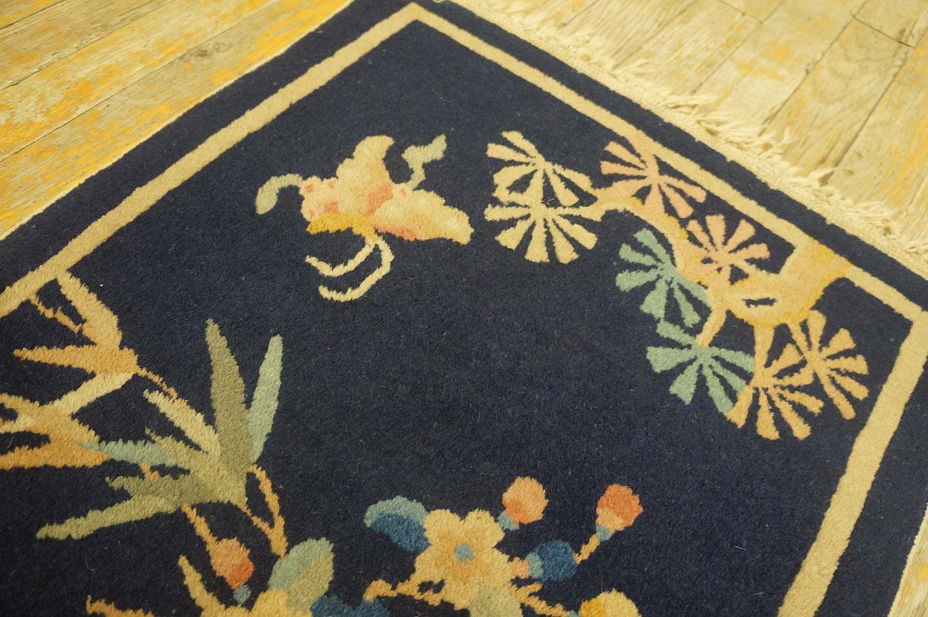 Annodato a mano Tappeto cinese Art Deco degli anni '20 ( 1'7'' x 2' - 48 x 60 ) in vendita