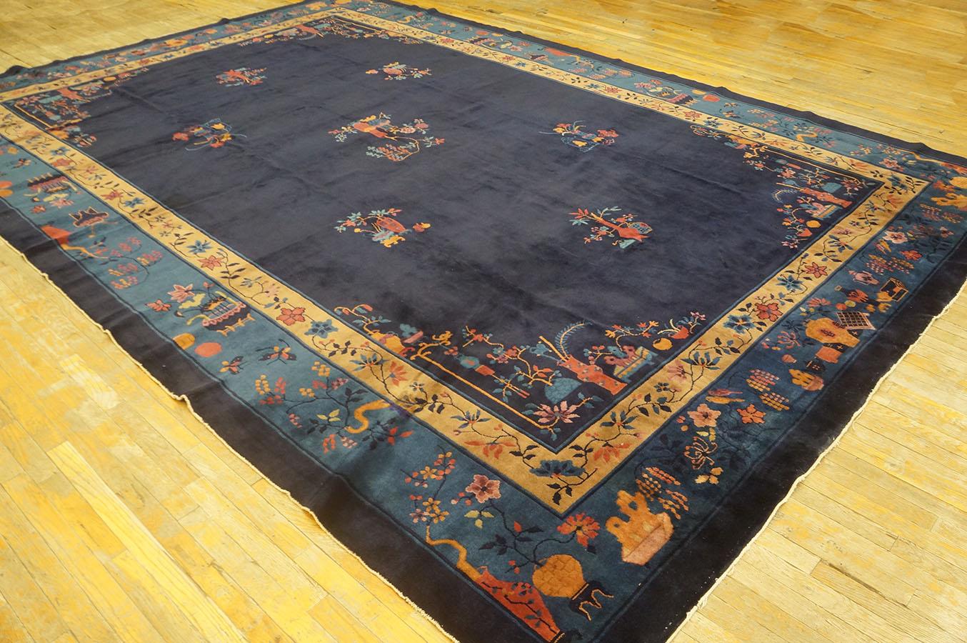 Hand-Knotted 1920s Chinese Art Deco Carpet ( 10' x 14'6'' - 305 x 442 ) For Sale