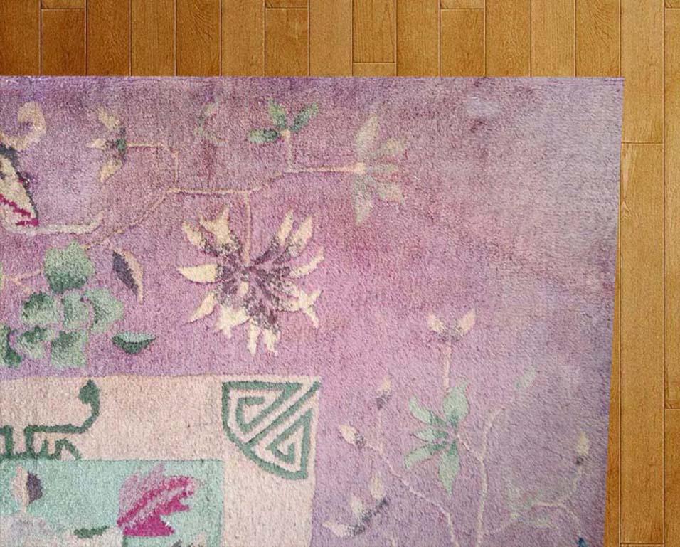 Chinois Tapis Art Déco chinois des années 1920 ( 10'' x 15''6