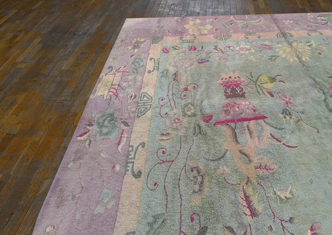 Wool 1920s Chinese Art Deco Carpet ( 10' x 15'6