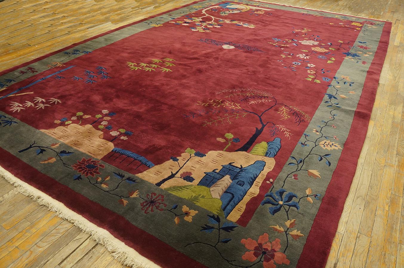 Early 20th Century 1920s Chinese Art Deco Carpet  ( 10' x 17'2