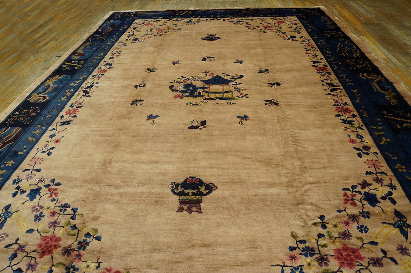 Wool Early 20th Century Chinese Peking Carpet ( 10' x 15' 6'' - 305 x 472 cm )  For Sale