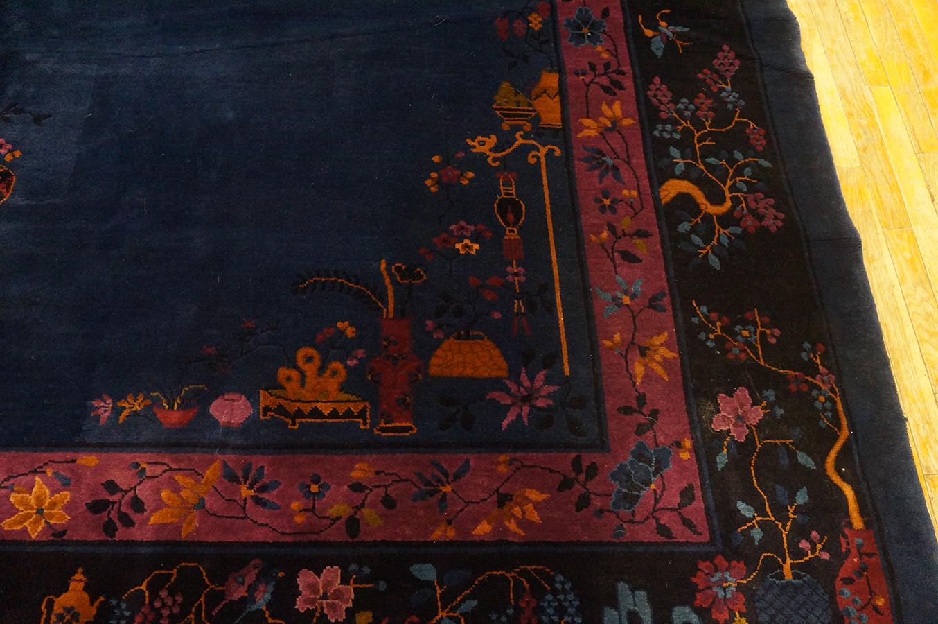 1920er Jahre Chinesischer Art Deco Teppich in Mandarin Qualität ( 10' x 13'6