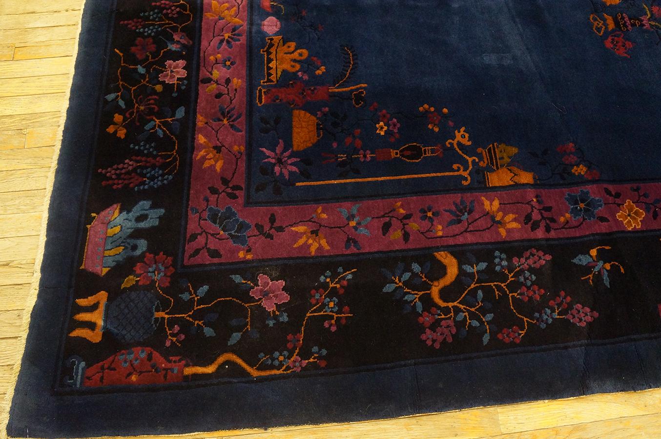 1920er Jahre Chinesischer Art Deco Teppich in Mandarin Qualität ( 10' x 13'6