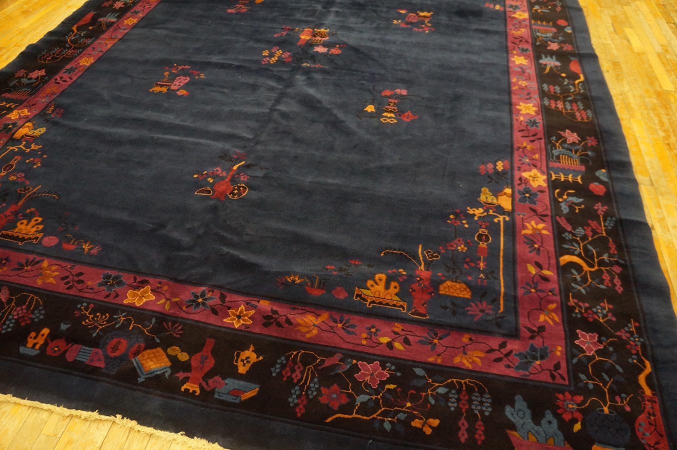 1920er Jahre Chinesischer Art Deco Teppich in Mandarin Qualität ( 10' x 13'6