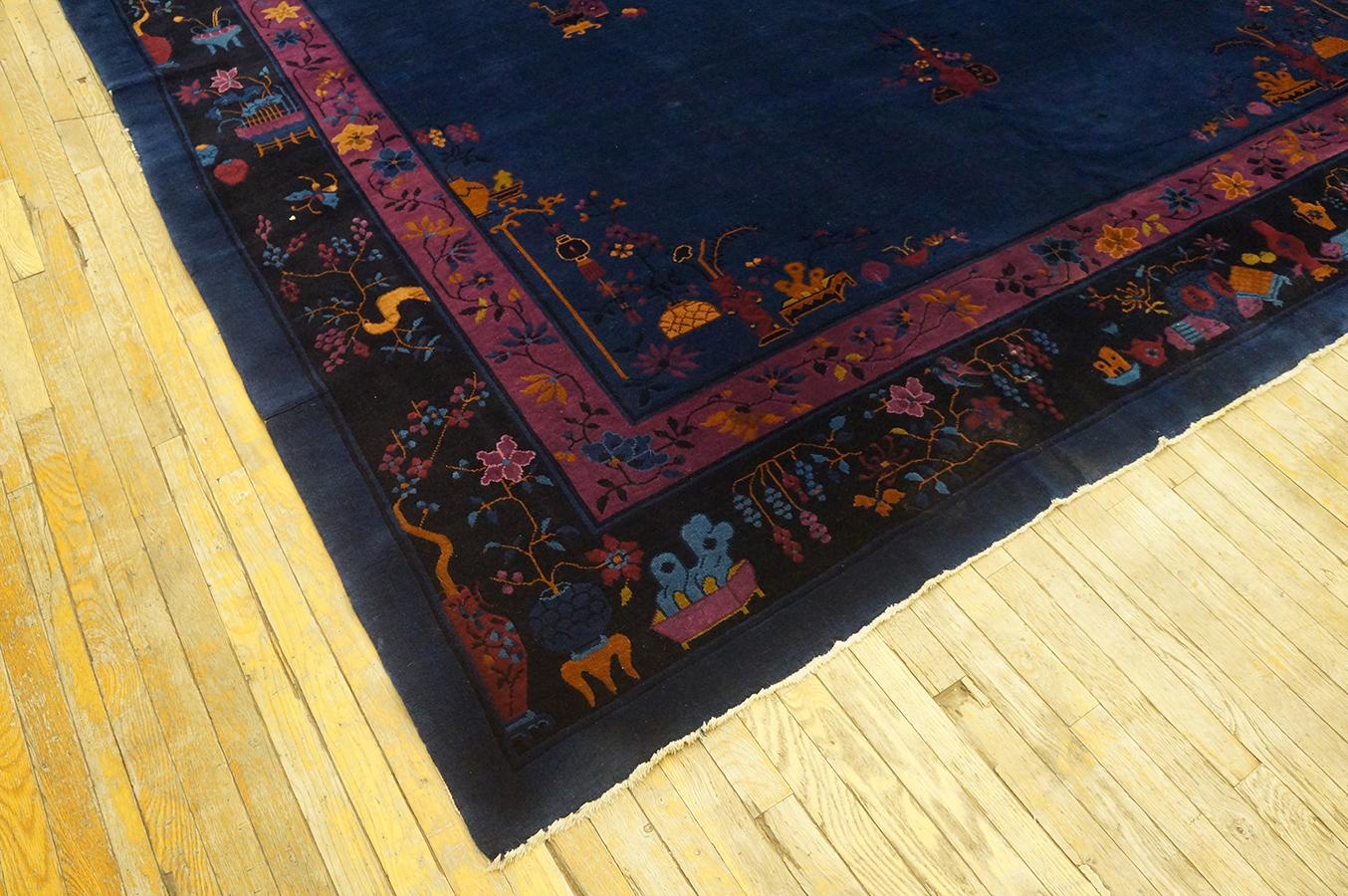 1920er Jahre Chinesischer Art Deco Teppich in Mandarin Qualität ( 10' x 13'6