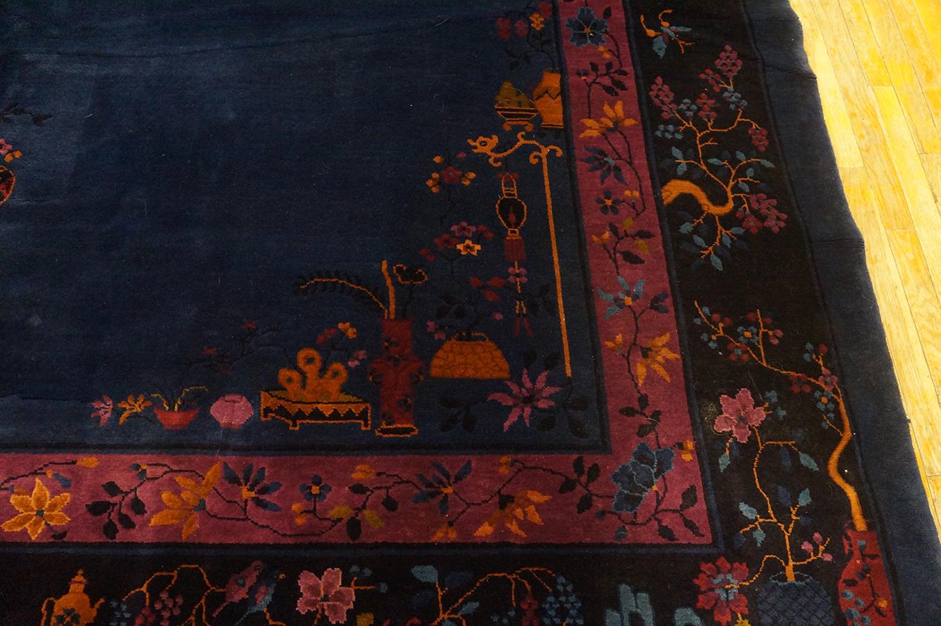 1920er Jahre Chinesischer Art Deco Teppich in Mandarin Qualität ( 10' x 13'6