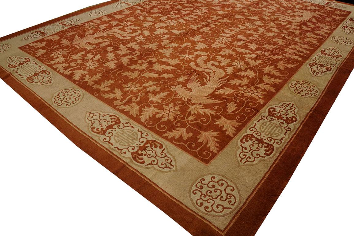 Cinese Tappeto Art Deco cinese degli anni '20 ( 10' x 14'2'' - 305 x 412 ) in vendita