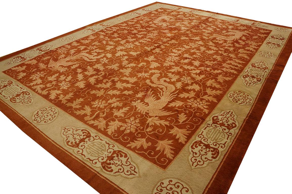Annodato a mano Tappeto Art Deco cinese degli anni '20 ( 10' x 14'2'' - 305 x 412 ) in vendita