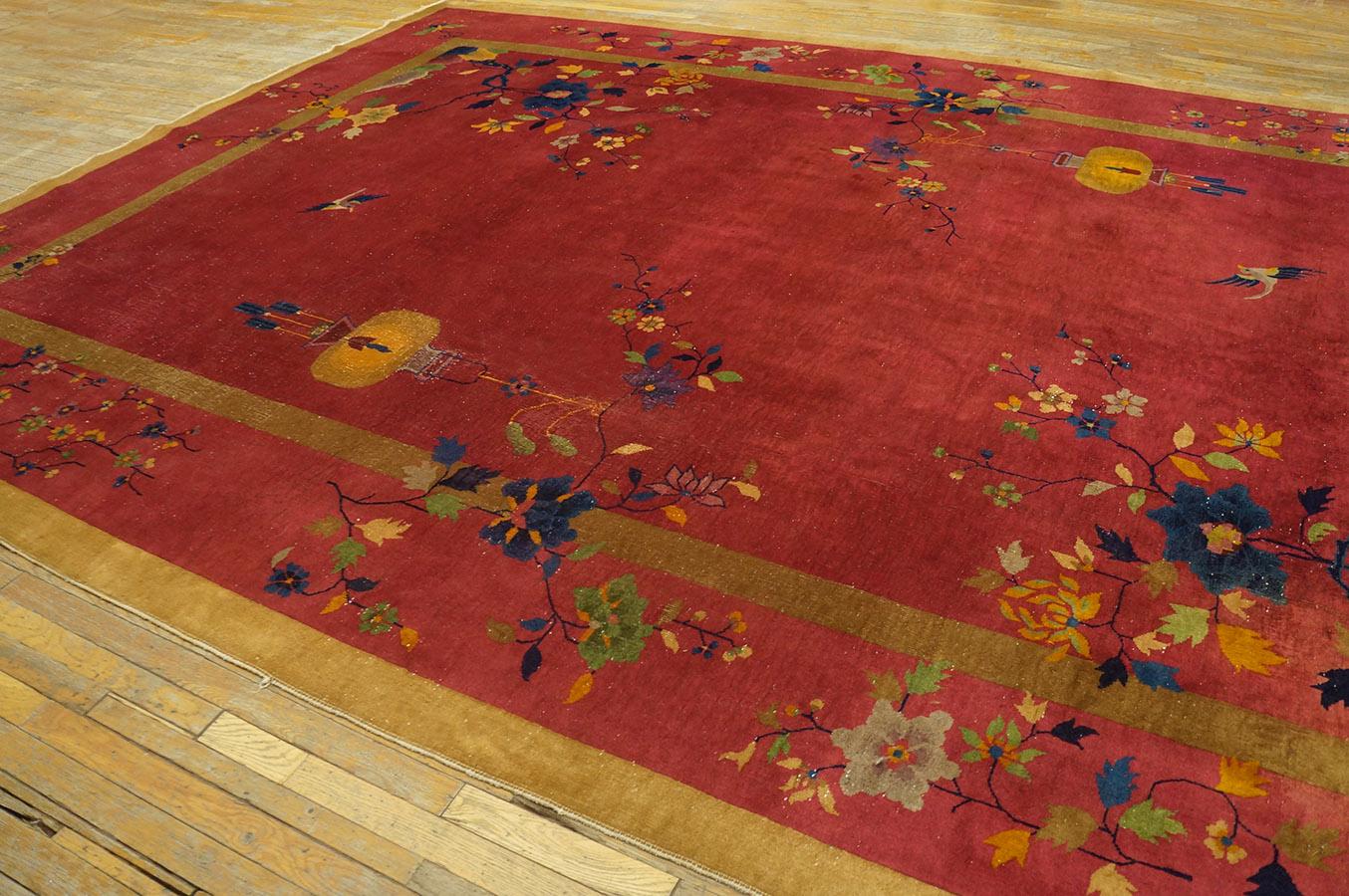 1920s Chinese Art Deco Carpet ( 10' x 14' 2''- 305 x 430 cm ) For Sale 1