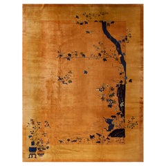 1920s Rose-Pink Chinese Art Deco Carpet ( 10
 x 13
8" - 305 x 415 cm )