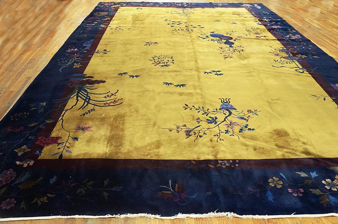 Antique Chinese Art Deco rug 10'0