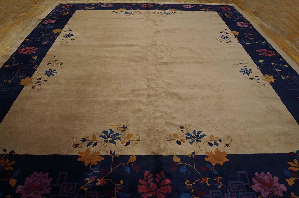 Hand-Knotted Antique Chinese Art Deco Rug 10'0