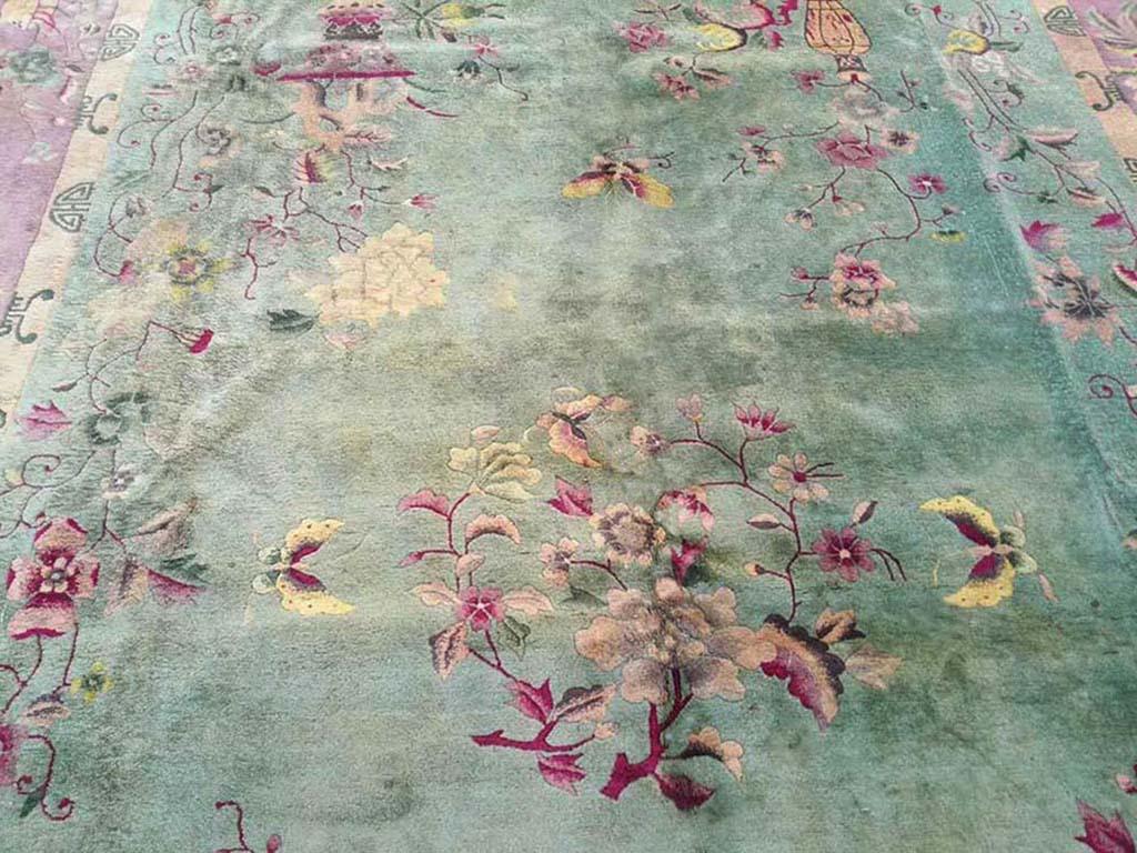 Hand-Knotted 1920s Chinese Art Deco Carpet ( 10' x 15'6