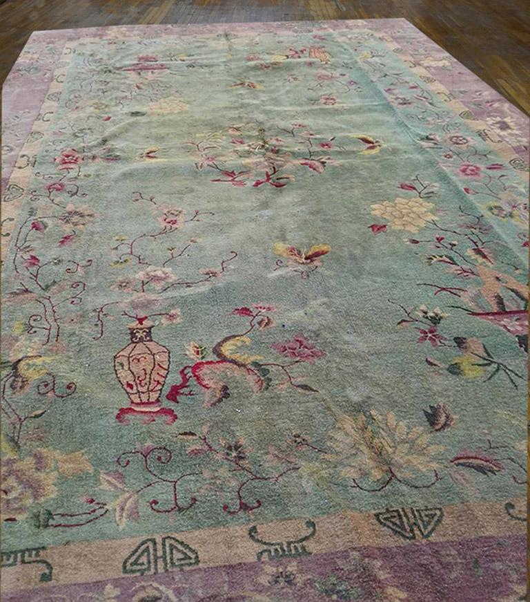 Early 20th Century 1920s Chinese Art Deco Carpet ( 10' x 15'6
