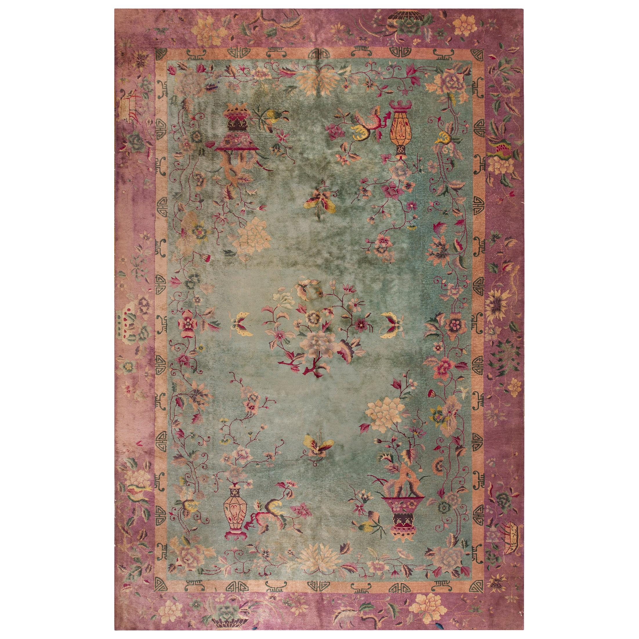 Chinesischer Art-déco-Teppich aus den 1920er Jahren ( 10'' x 15''6 - 305 x 473)