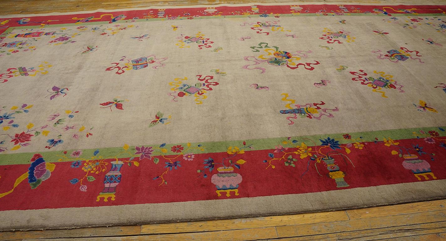 Early 20th Century Antique Chinese Art Deco Rug 10' 0