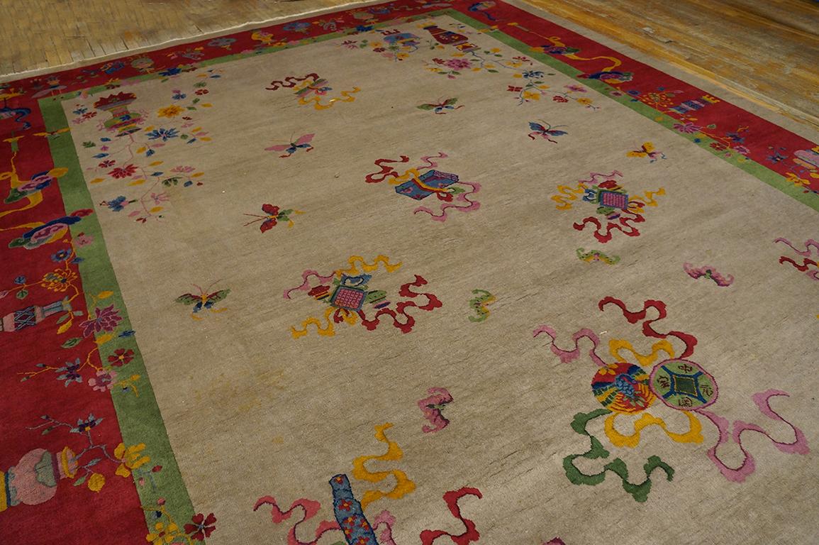 Wool Antique Chinese Art Deco Rug 10' 0