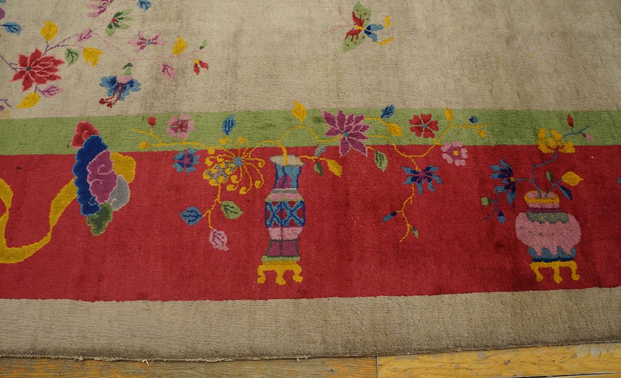 1920er Jahre Chinesischer Art Deco Teppich ( 10' x 19'4