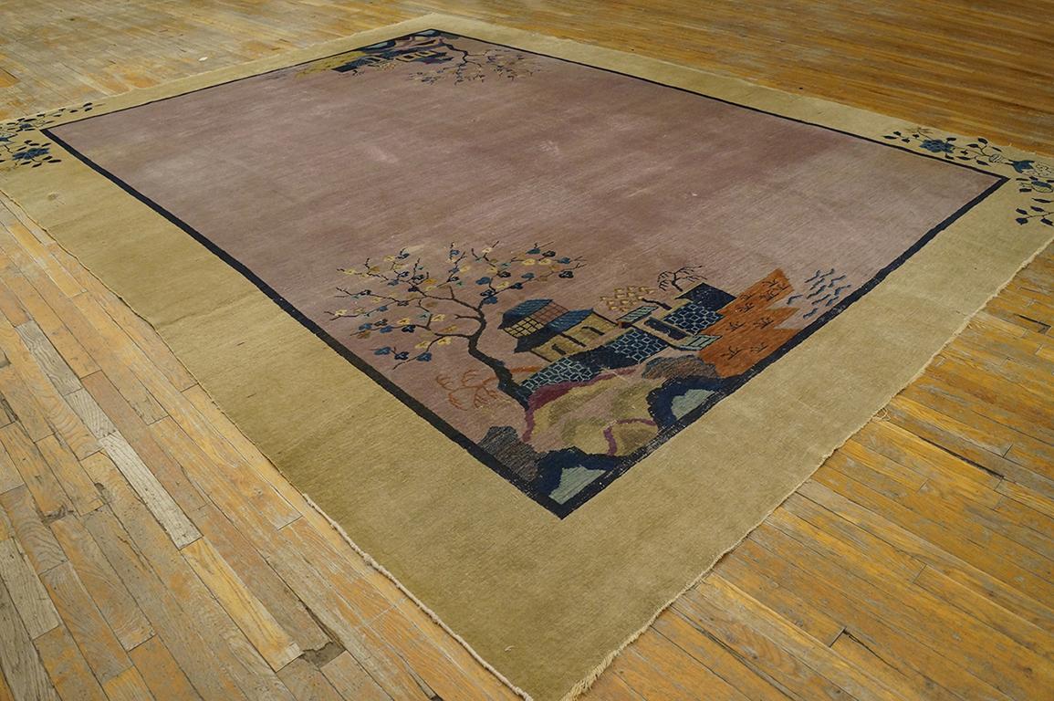 Chinois Tapis chinois Art Déco des années 1920 ( 10' x 13'2