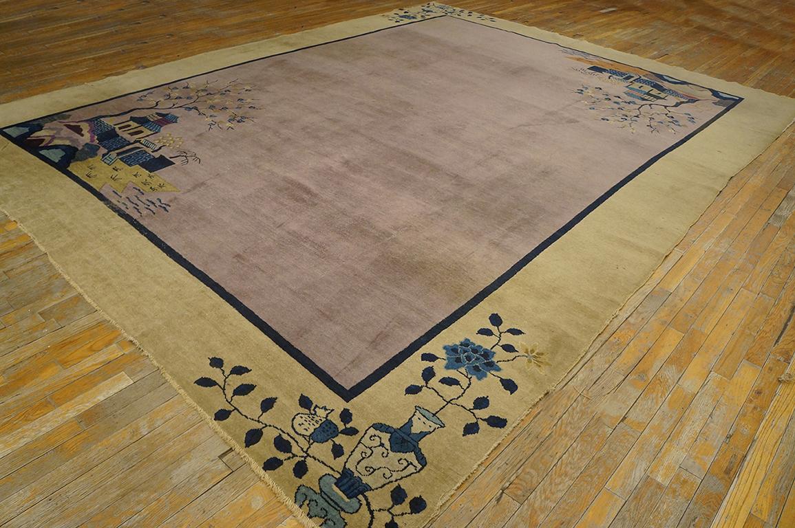 Early 20th Century 1920s Chinese Art Deco Carpet ( 10' x 13'2