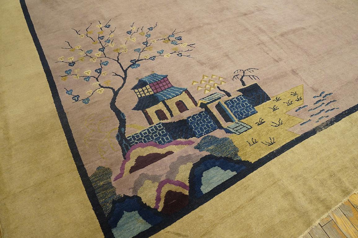 1920s Chinese Art Deco Carpet ( 10' x 13'2