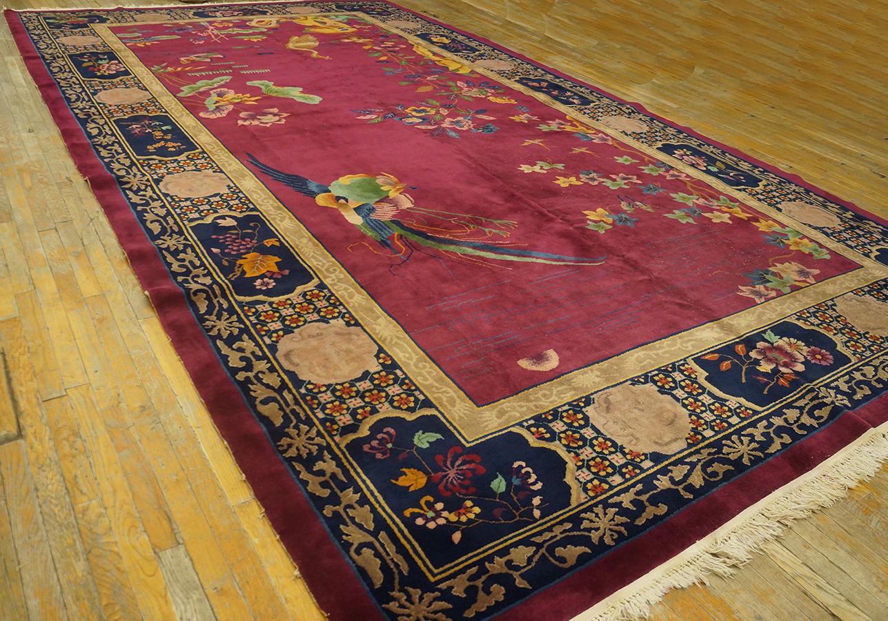 Alfombra Art Decó china de los años 20 ( 10' x 17'5