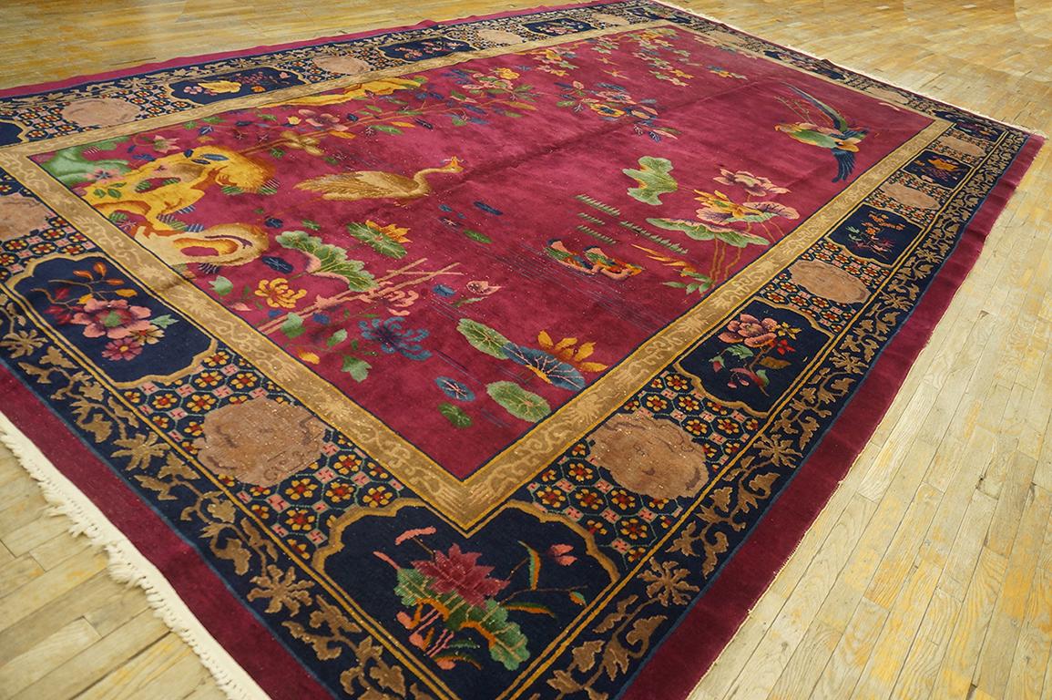Alfombra Art Decó china de los años 20 ( 10' x 17'5
