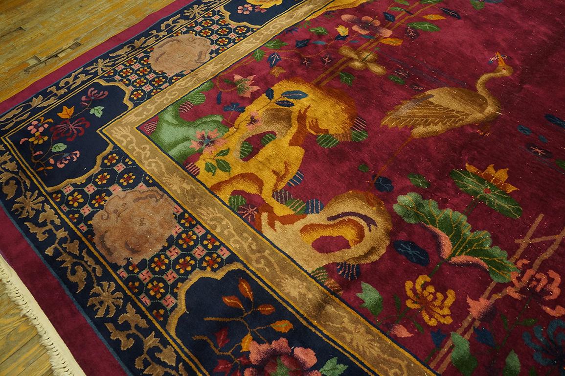 Alfombra Art Decó china de los años 20 ( 10' x 17'5