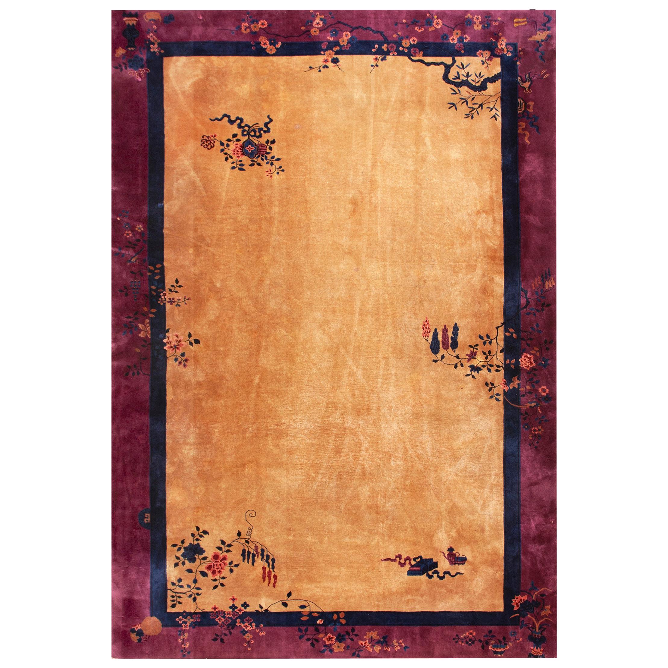 Antique Chinese Art Deco Rug 10' 2" x 15' 2"