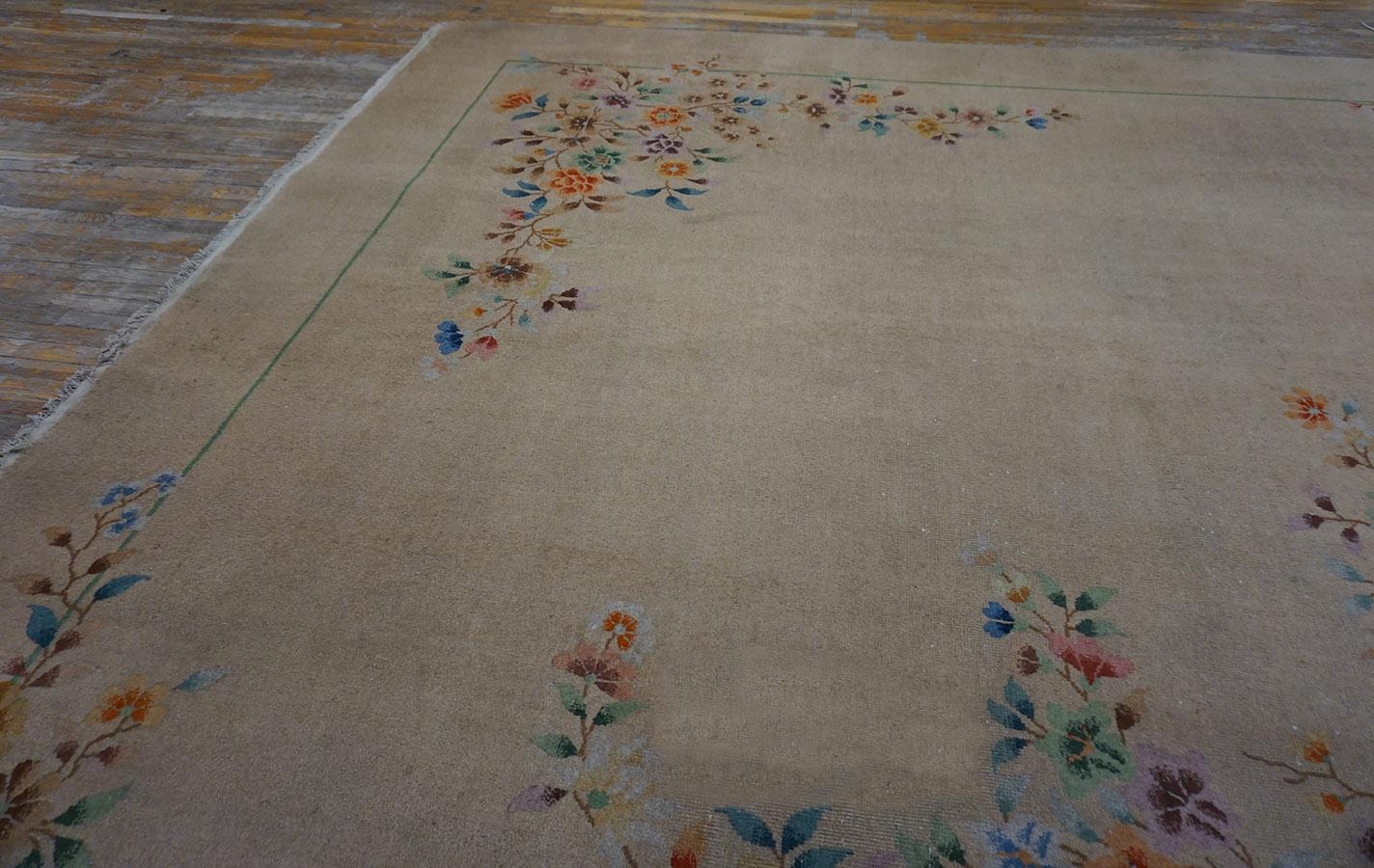 1930s Chinese Art Deco Carpet ( 11' X 13' 9