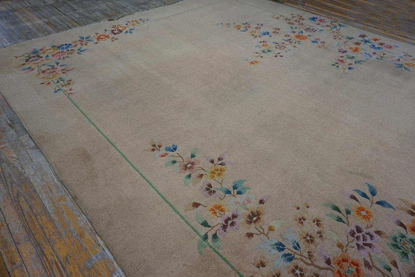 Mid-20th Century 1930s Chinese Art Deco Carpet ( 11' X 13' 9