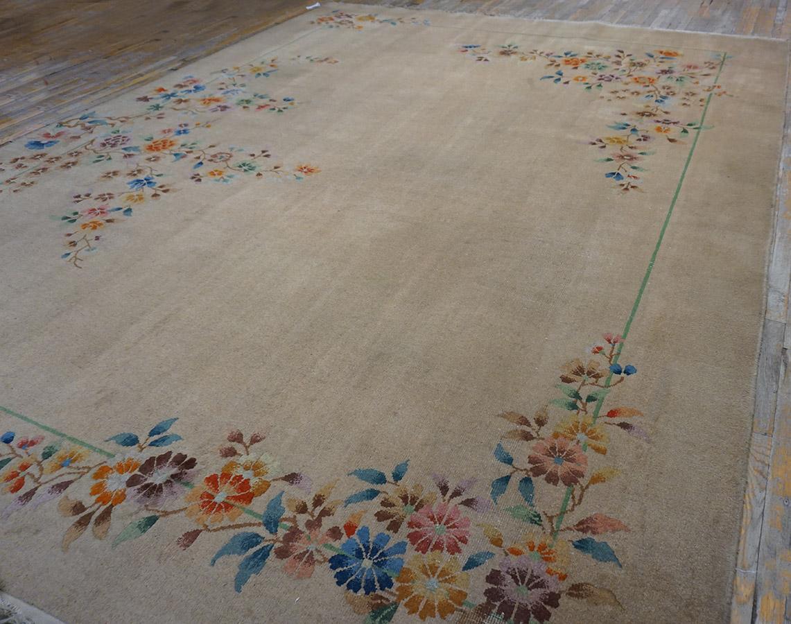 1930s Chinese Art Deco Carpet ( 11' X 13' 9