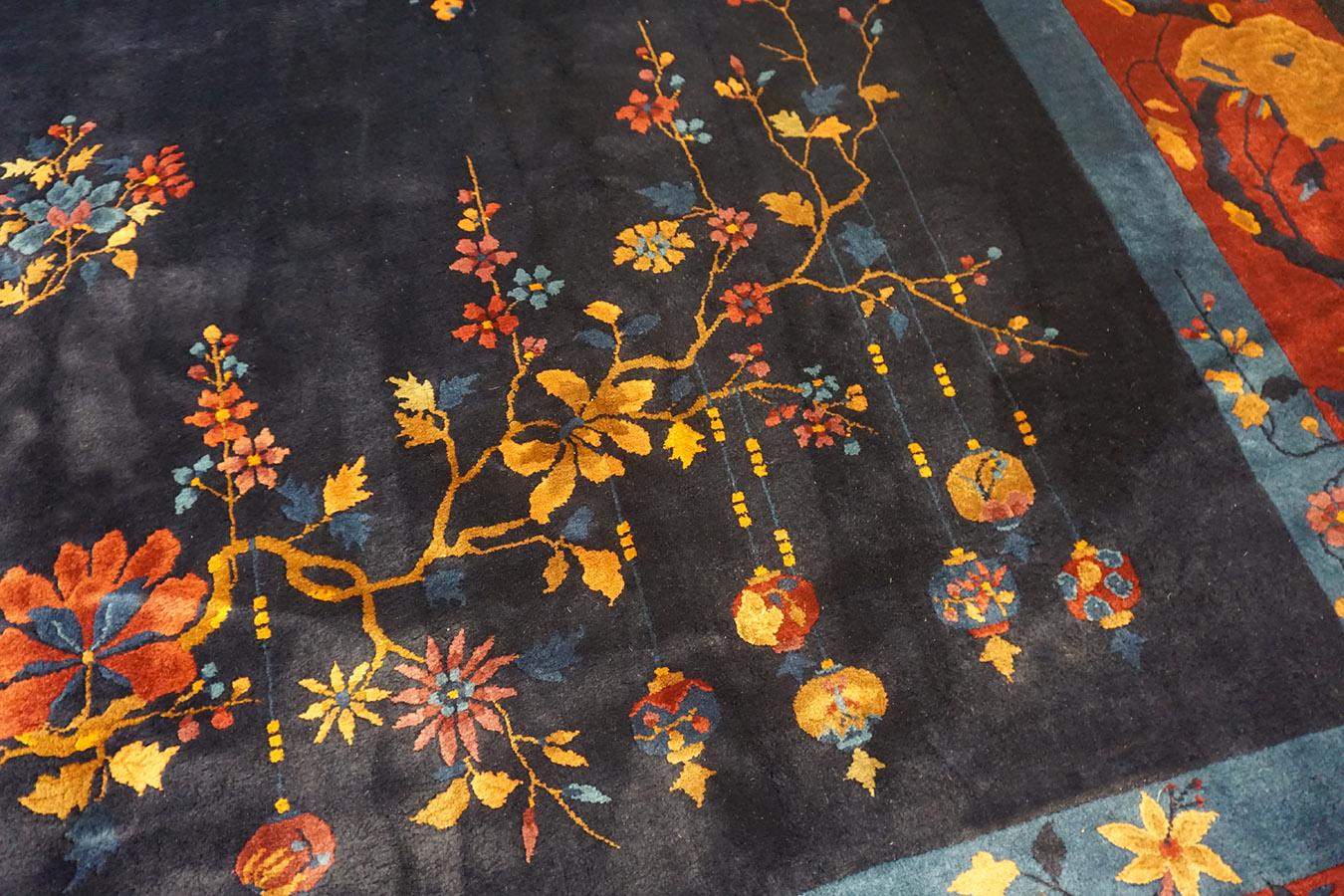 Tapis Art Déco chinois des années 1920 ( 11''2 x14''6 - 340 x 442 ) en vente 6