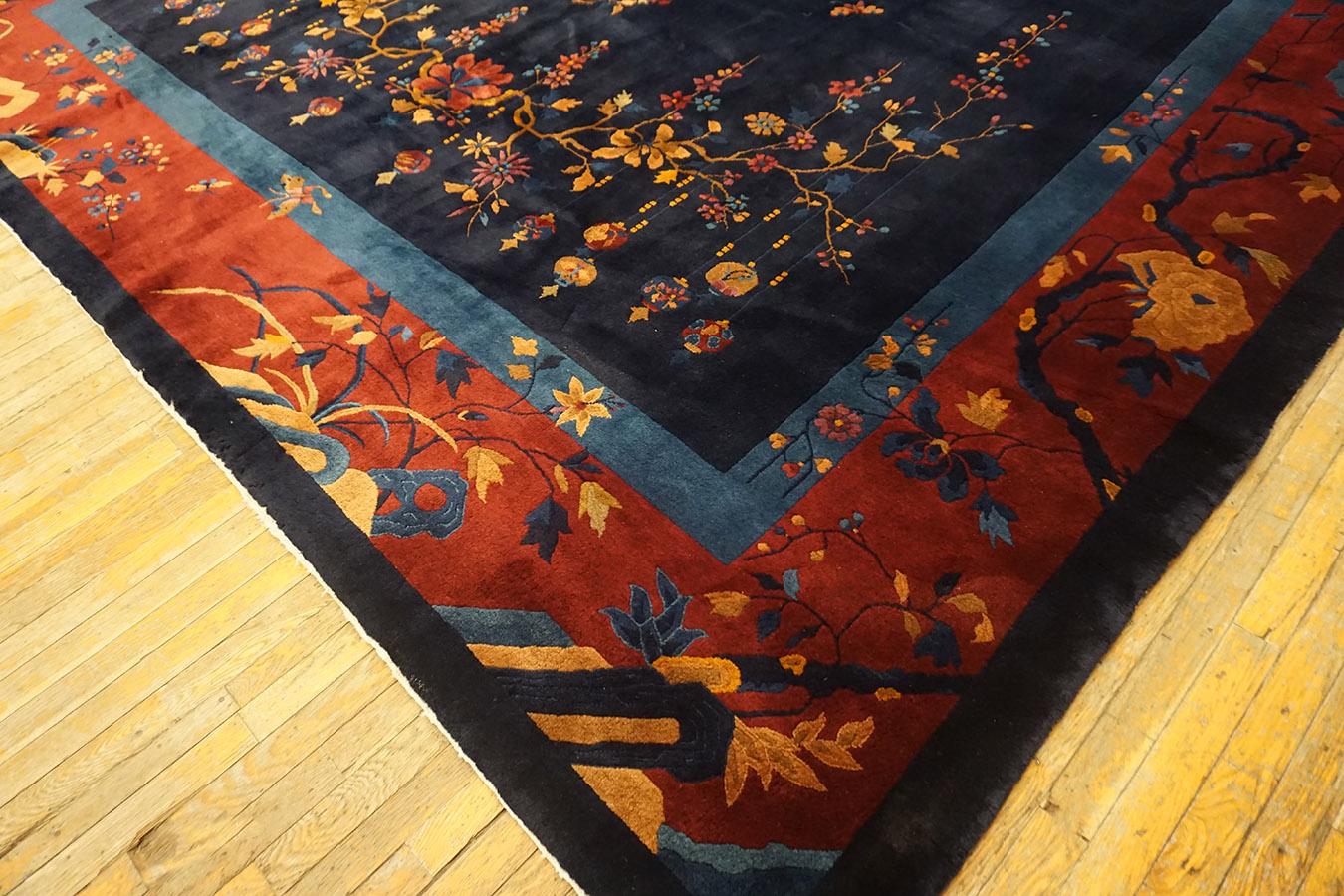 Art déco Tapis Art Déco chinois des années 1920 ( 11''2 x14''6 - 340 x 442 ) en vente