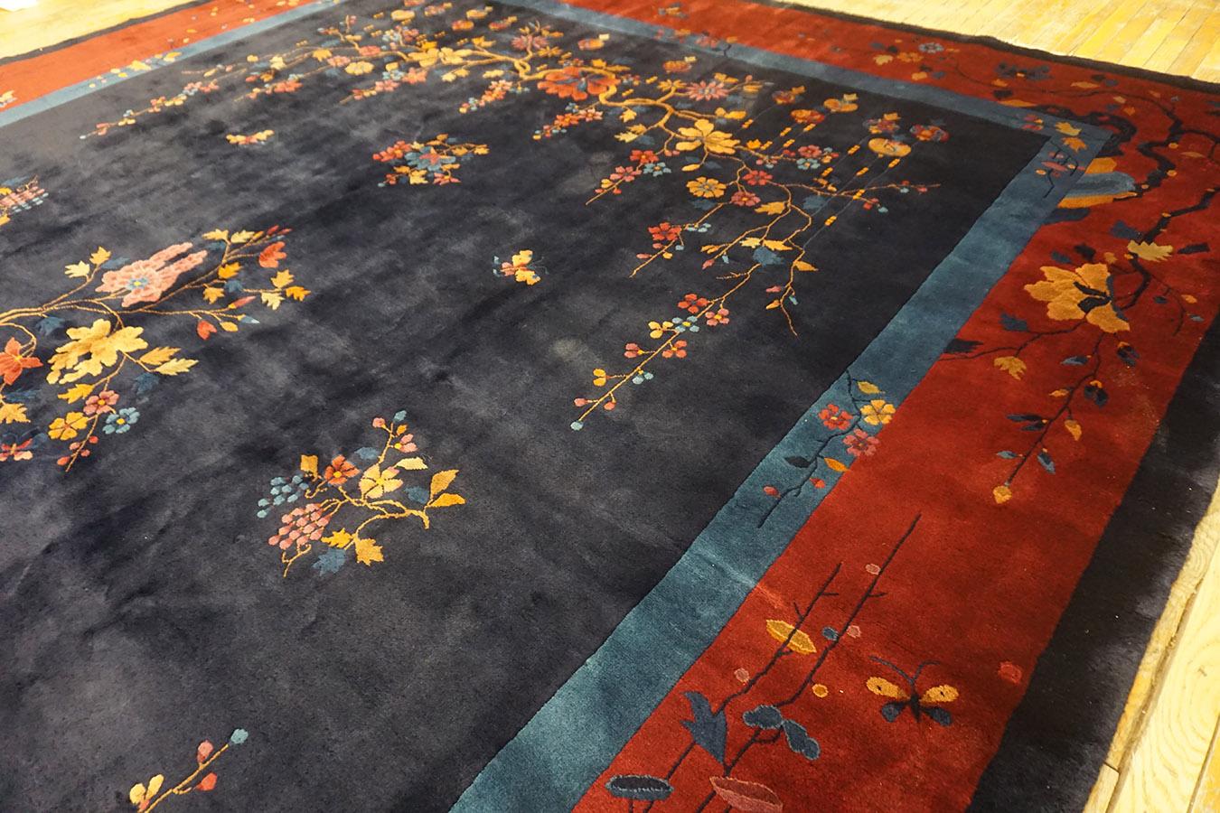 Tapis Art Déco chinois des années 1920 ( 11''2 x14''6 - 340 x 442 ) Bon état - En vente à New York, NY