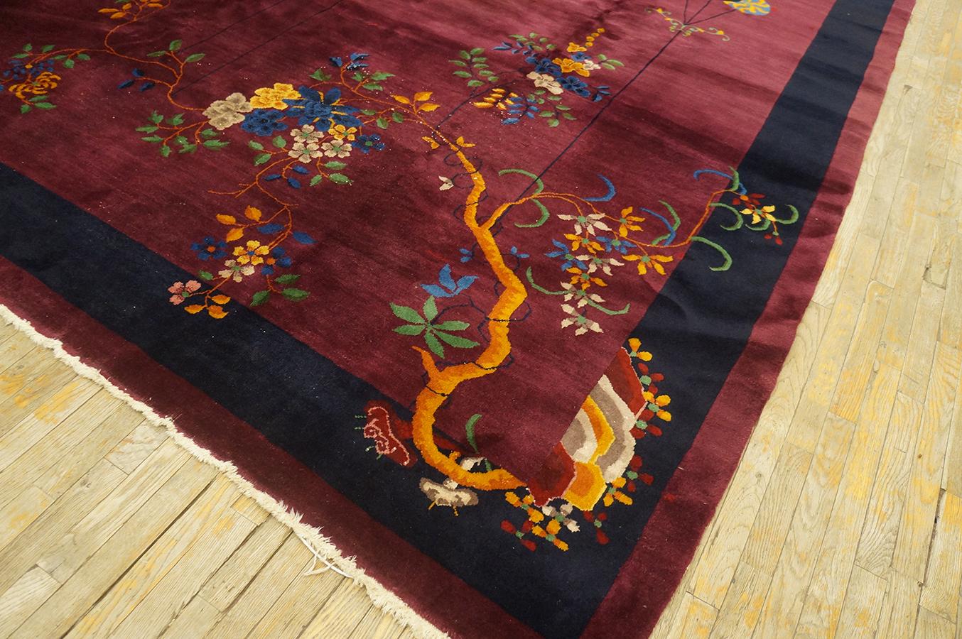 Antique Chinese Art Deco Rug 11' 4'' x 15' 4'' For Sale 3