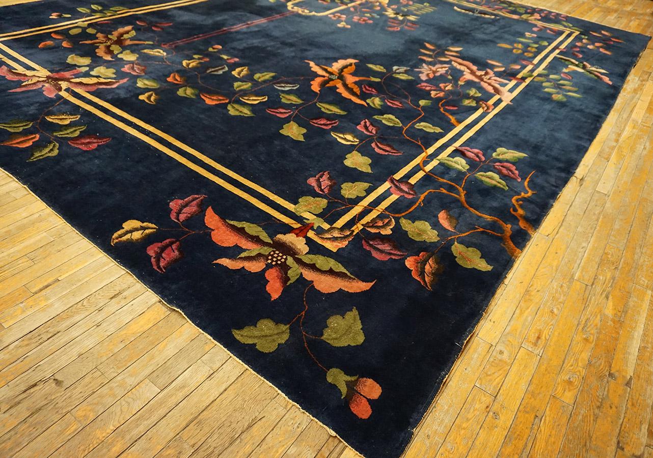 Early 20th Century 1920s Chinese Art Deco Carpet ( 11'9