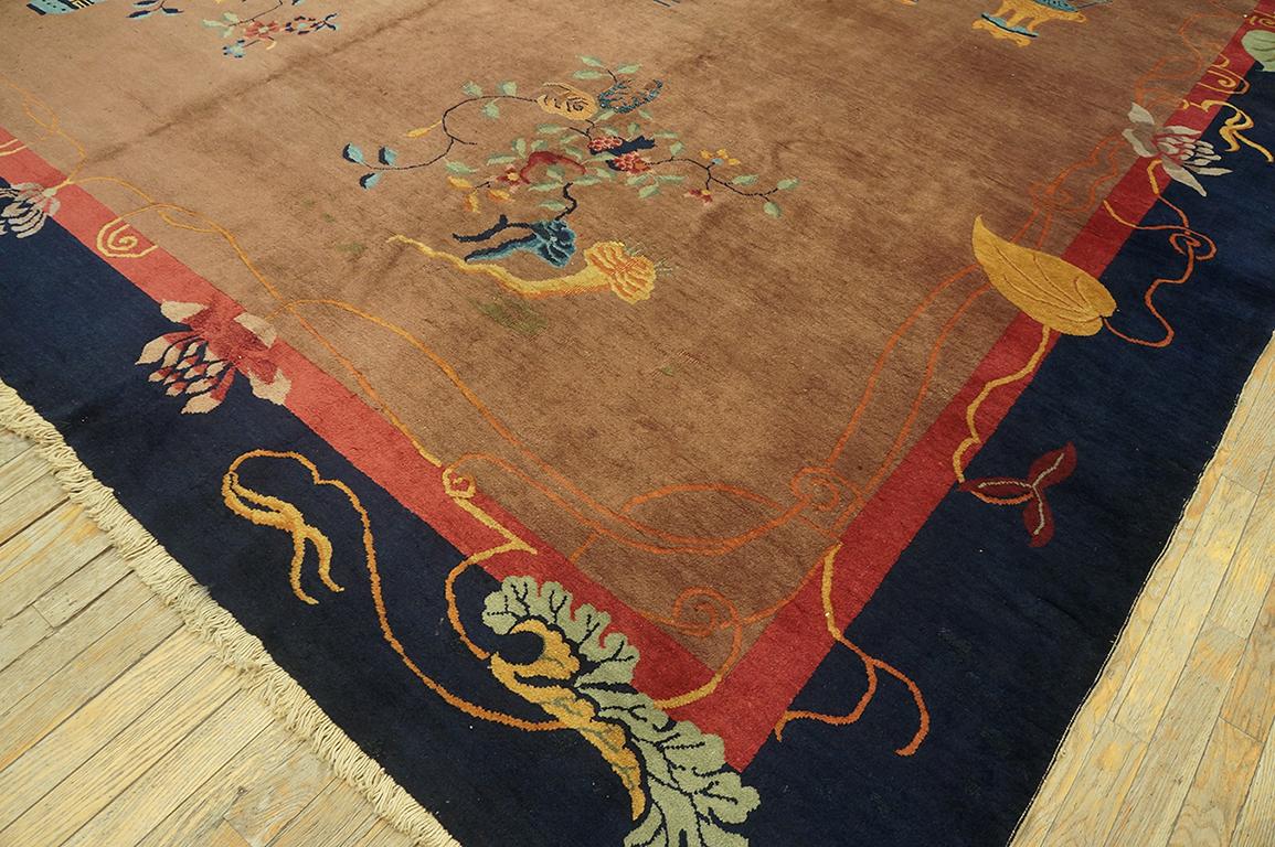 Early 20th Century Antique Chinese Art Deco Rug 11' 10