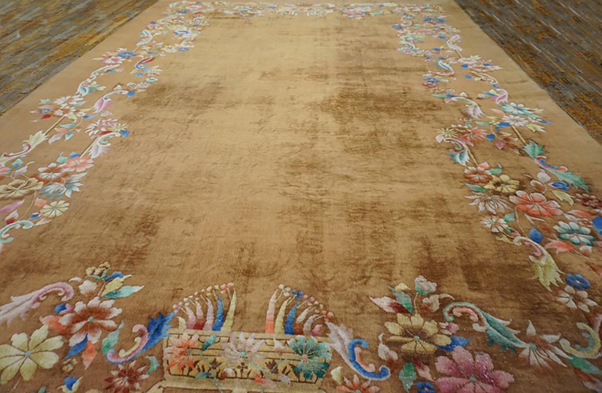 1930s Chinese Art Deco Carpet ( 11'10